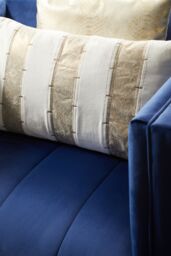 Orsina Glamorous Pink Armchair, Plush Velvet Upholstered Seat, Sofa Couch For Patio, Mid-century Modern Armchair in Blue - thumbnail 2