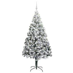 Berkfield Home Green Artificial Christmas Tree with 300 LEDs with Stand Green 180 cm - thumbnail 1