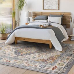 Livabliss Ankara - Vintage Grey Taupe Blue Traditional Boho Living Dining Bedroom Rug - Size: 60 cm x 90 cm - thumbnail 7