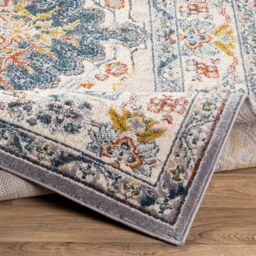 Livabliss Ankara - Vintage Grey Taupe Blue Traditional Boho Living Dining Bedroom Rug - Size: 60 cm x 90 cm - thumbnail 4