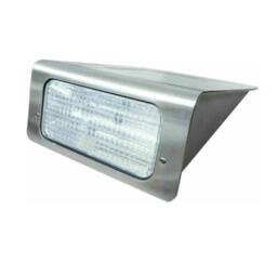 SPETLEK Stainless Steel Solar Powered LED Wall Light in Silver - thumbnail 2