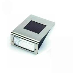 SPETLEK Stainless Steel Solar Powered LED Wall Light in Silver