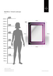 Orsina Carlotta Purple Deco Mirror - thumbnail 2