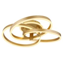 Netlighting Herwig Semi Ceiling Light Gold LED Dimmable 2700-6000K Remote - thumbnail 3