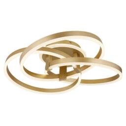 Netlighting Herwig Semi Ceiling Light Gold LED Dimmable 2700-6000K Remote - thumbnail 1