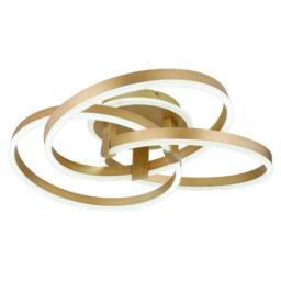 Netlighting Herwig Semi Ceiling Light Gold LED Dimmable 2700-6000K Remote - thumbnail 5