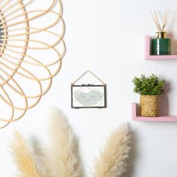 "Nicola Spring 2x Hanging Metal Photo Frames - 6"" x 4"" - Black - Picture Frame Wall Mounted Frame with Rope" - thumbnail 6