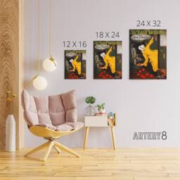 "Artery8 Cappiello Coffee Victoria Arduino French Ad Canvas Wall Art Print in Yellow - Size: W18"" x H24""" - thumbnail 4