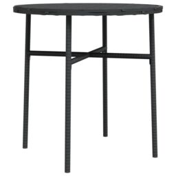 Berkfield Home Tea Table Black 45 cm Poly Rattan - thumbnail 2