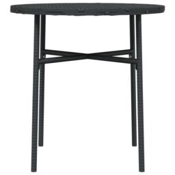 Berkfield Home Tea Table Black 45 cm Poly Rattan - thumbnail 4