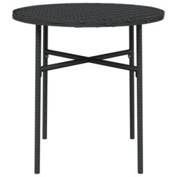 Berkfield Home Tea Table Black 45 cm Poly Rattan - thumbnail 3