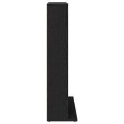 Berkfield Home CD Cabinet Black Oak 100x23x89.5 cm Engineered Wood - thumbnail 6