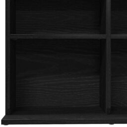 Berkfield Home CD Cabinet Black Oak 100x23x89.5 cm Engineered Wood - thumbnail 8