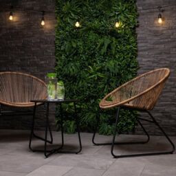 Charles Bentley Zanzibar Tea for Two Bistro Set Natural Cafe 2 Chairs & Table - thumbnail 2