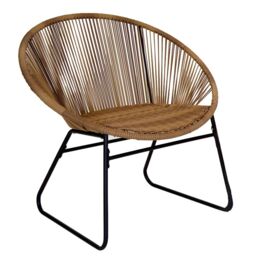 Charles Bentley Zanzibar Tea for Two Bistro Set Natural Cafe 2 Chairs & Table - thumbnail 6