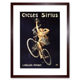 "Artery8 Wall Art Print Sirius Cycles France Vintage Artwork Framed 9X7 Inch in Brown - Size: W7"" x H9""" - thumbnail 1