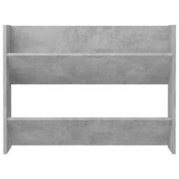 Berkfield Home Wall Shoe Cabinet Concrete Grey 80x18x60 cm Engineered Wood - Size: 80 x 18 x 60 cm - thumbnail 4