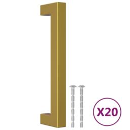 Berkfield Home Cabinet Handles 20 pcs Gold 128 mm Stainless Steel - thumbnail 2