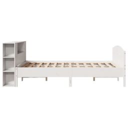 Berkfield Home Bookcase Bed without Mattress White 135x190cm Solid Wood Pine - Size: 135x190 cm - thumbnail 5