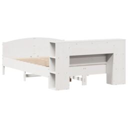 Berkfield Home Bookcase Bed without Mattress White 135x190cm Solid Wood Pine - Size: 135x190 cm - thumbnail 6