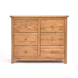 Cabinet Bits Trivento 6 Drawer Chest of Drawers Wood Knob in Natural - thumbnail 1
