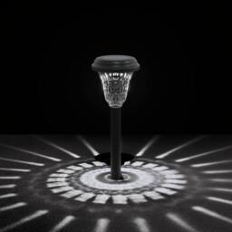 Berkfield Home Solar Pathway Lights with Ground Spikes 12 pcs White in Black - thumbnail 7
