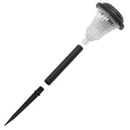 Berkfield Home Solar Pathway Lights with Ground Spikes 12 pcs White in Black - thumbnail 6