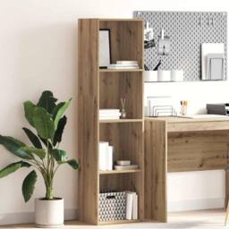 Berkfield Home Bookcase Artisian Oak 40x30x152 cm Engineered Wood in Brown - Size: 40 x 30 x 152 cm - thumbnail 2