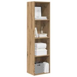 Berkfield Home Bookcase Artisian Oak 40x30x152 cm Engineered Wood in Brown - Size: 40 x 30 x 152 cm - thumbnail 4