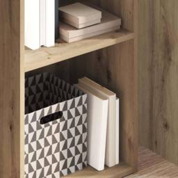 Berkfield Home Bookcase Artisian Oak 40x30x152 cm Engineered Wood in Brown - Size: 40 x 30 x 152 cm - thumbnail 3