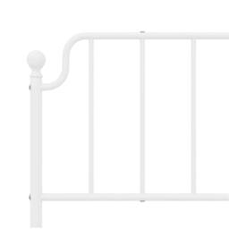 Berkfield Home Metal Bed Frame with Headboard & Footboard White 193x203 cm - thumbnail 9