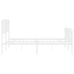 Berkfield Home Metal Bed Frame with Headboard & Footboard White 193x203 cm - thumbnail 7