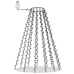 Berkfield Home Bright Christmas Tree Net Lights with 210 LEDs Blue 210 cm - thumbnail 3