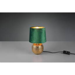 Netlighting Sophia Modern Table Lamp Round Tapered Shade Gold Green Shade - thumbnail 2