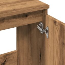 Berkfield Home Sink Cabinet Artisan Oak 58x33x60 cm Engineered Wood in Brown - Size: 58 x 33 x 60 cm - thumbnail 8