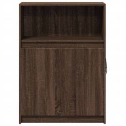Berkfield Home Sideboard with LED Brown Oak 72x34x100 cm Engineered Wood - Size: 72 x 34 x 100 cm - thumbnail 6