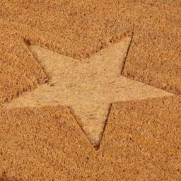 Arthouse Astley Star Embossed PVC Backed Coir 60x40cm Doormat in Natural - Size: 40 cm x 60 cm - thumbnail 5