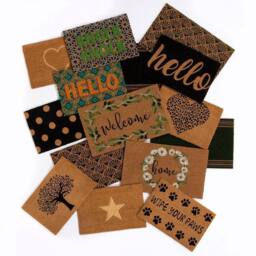 Arthouse Astley Star Embossed PVC Backed Coir 60x40cm Doormat in Natural - Size: 40 cm x 60 cm - thumbnail 4