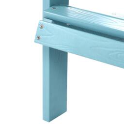 Wyld and Coco Kids Outdoor Chair Light Blue Plastic Wood Weather Resistant - thumbnail 7