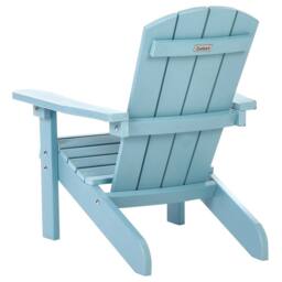Wyld and Coco Kids Outdoor Chair Light Blue Plastic Wood Weather Resistant - thumbnail 5