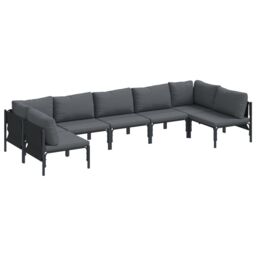 Berkfield Home Garden Sofa Set 7 pcs Anthracite Steel - thumbnail 2