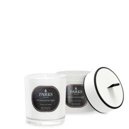 Parks Candles TOBACCO & LEATHER CANDLE 220G in White - Size: 200g