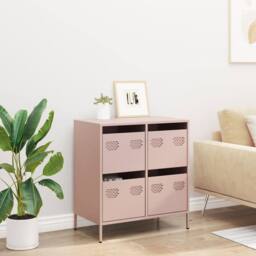 Berkfield Home Sideboard¬†Pink 68x39x73.5 cm Cold-rolled Steel in Pink