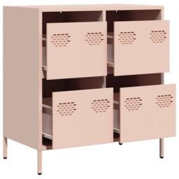 Berkfield Home Sideboard¬†Pink 68x39x73.5 cm Cold-rolled Steel in Pink - thumbnail 4