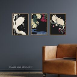 Artery8 Wall Art Print Pack of 3 A4 Ohara Koson Japan Kachō-e Bird & Flower Heron Cockatoo Japanese Paintings Living Room s Set - thumbnail 2