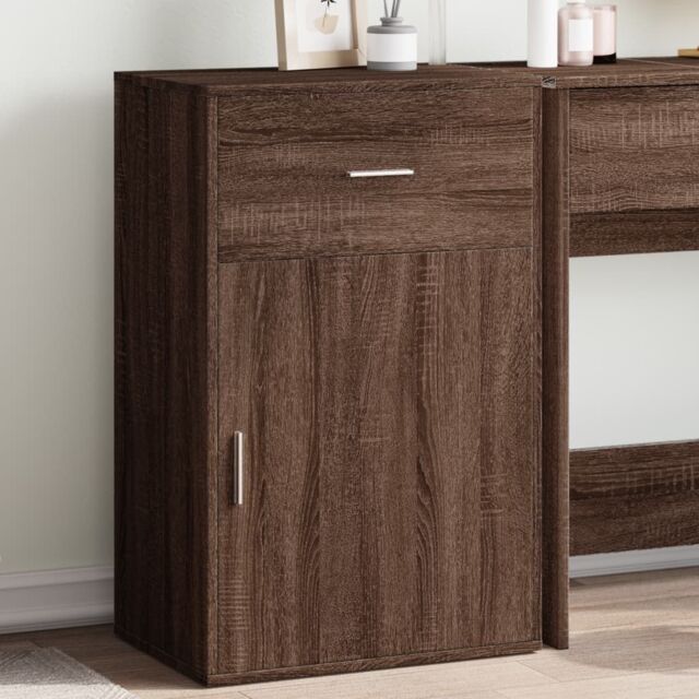 Berkfield Home Storage Cabinet Brown Oak 56.5x39x90 cm Engineered Wood - image 1