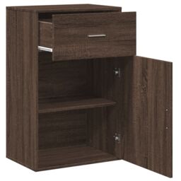 Berkfield Home Storage Cabinet Brown Oak 56.5x39x90 cm Engineered Wood - thumbnail 4