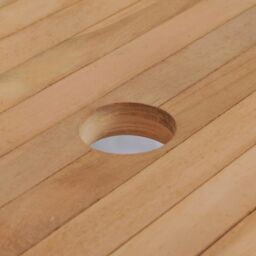 Berkfield Home Garden Table 180x90x75 cm Solid Teak Wood in Brown - Size: 180 x 90 x 75 cm - thumbnail 5