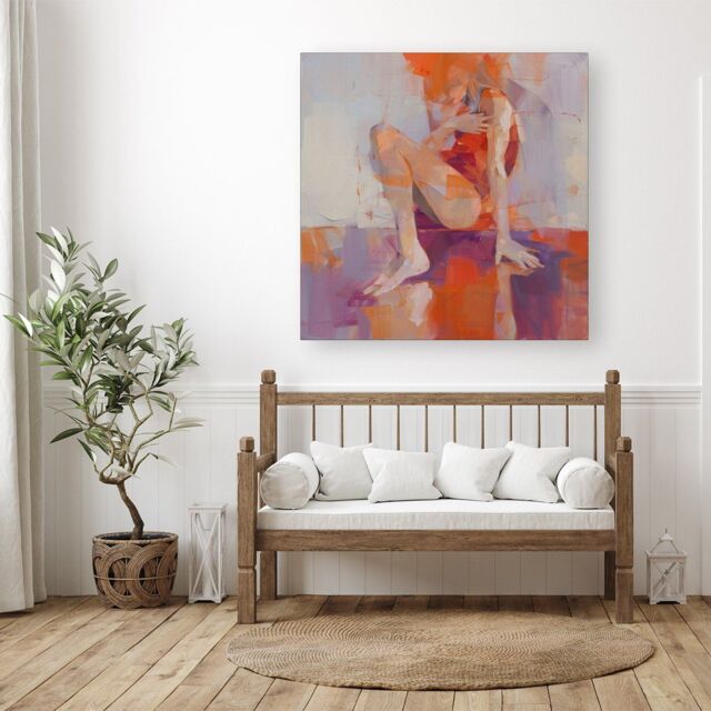 "Warren Reed - Designer Contemplative Rest Canvas - Size: W30"" x H30""" - image 1