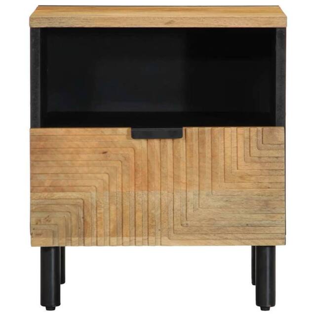 Berkfield Home Beautiful Bedside Cabinet Brown 40x33x46 cm Solid Wood Mango - Size: 40 x 33 x 46 cm - image 1
